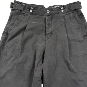 Anthropologie Slouched Trousers Women 30 Black Wide Leg Pants OB929332